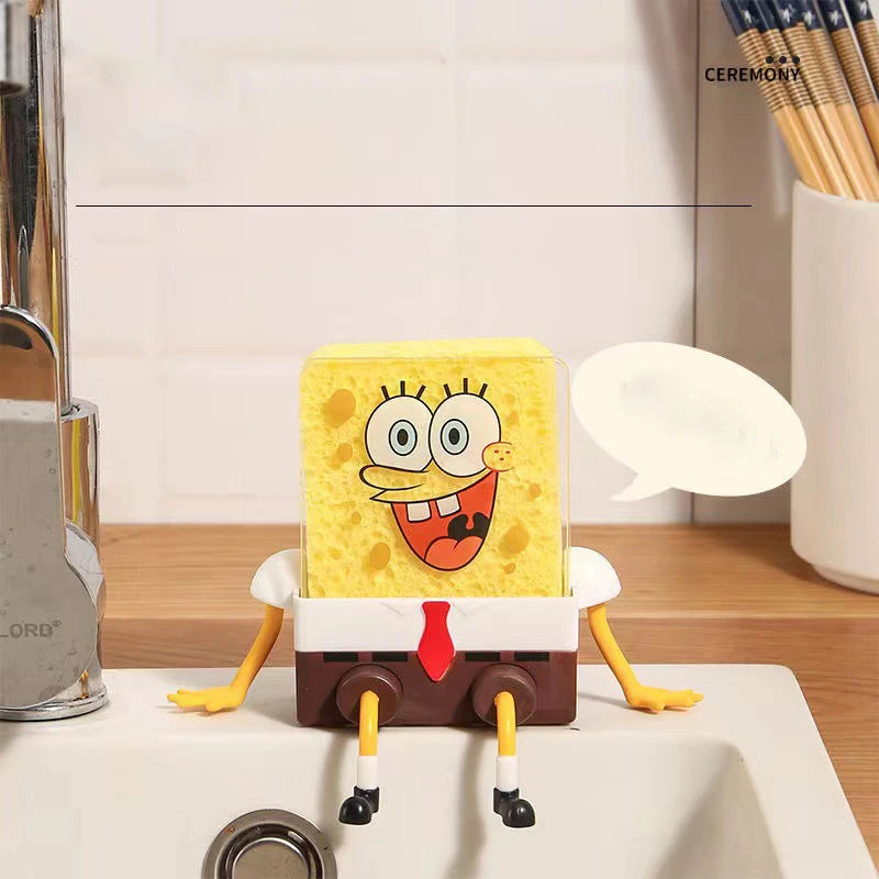 SpongeBob SquarePants Dishwashing Sponge & Holder Set