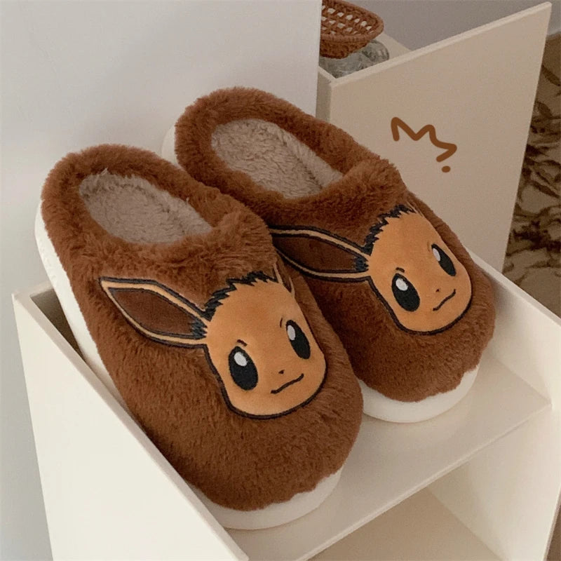 Pokémon Plush Cotton Slippers for Men and Women