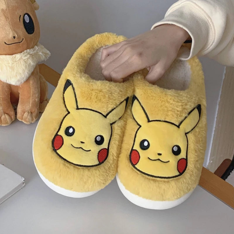 Pokémon Plush Cotton Slippers for Men and Women